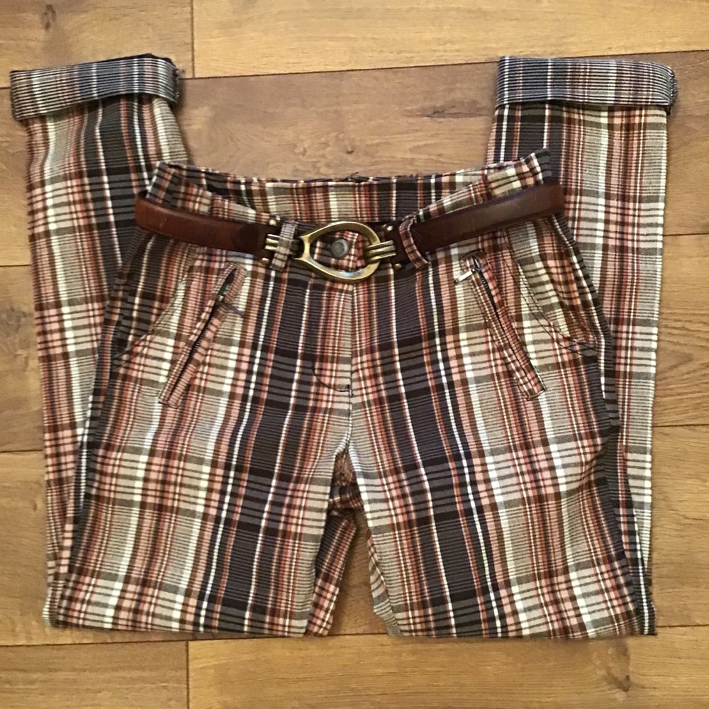 PLAID CROPPED PANTS & SIDE POCKETS 1 LEFT - Picture 8 of 11